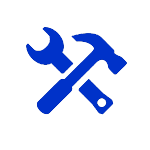 Wrench and hammer icon representing car repairs 