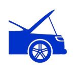 open car bonnet icon, representing repairs